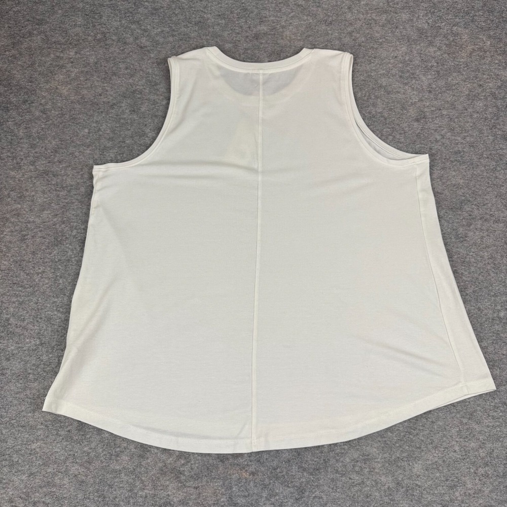 CALIA Everyday Shirttail Tank Pure White Womens Plus 1X - Picture 9 of 12